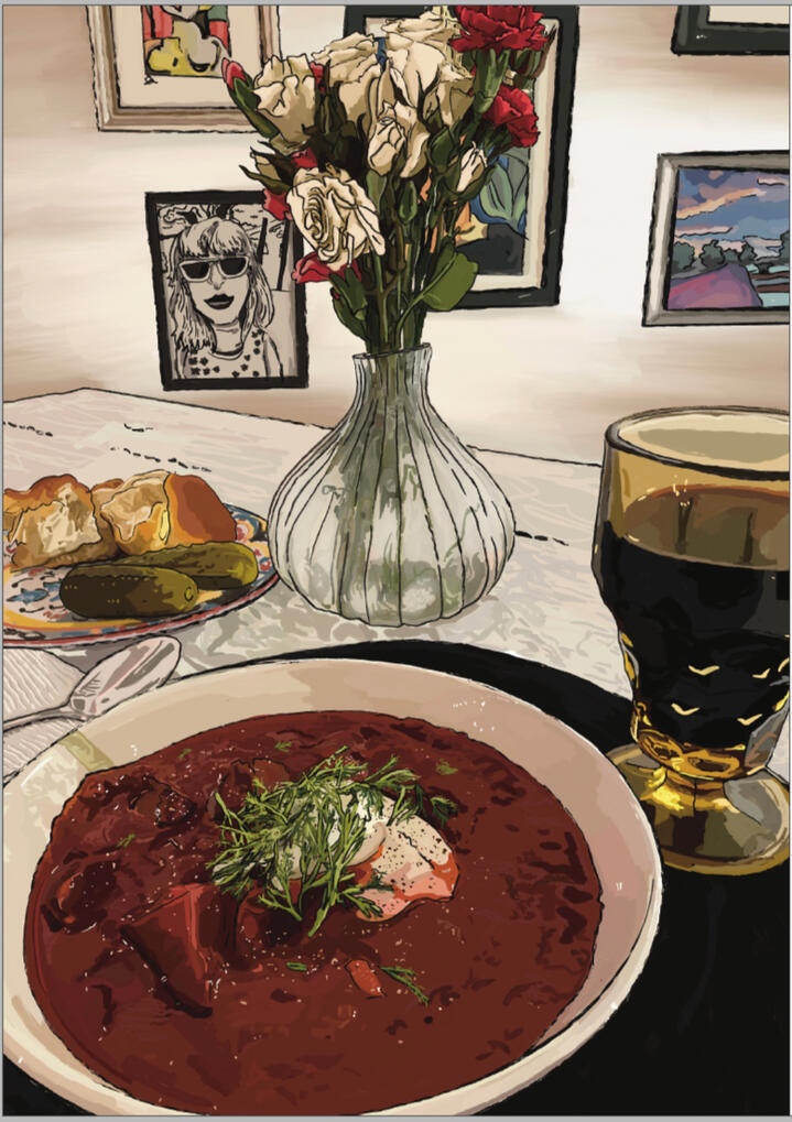 Borscht - Cookbook Illustration by Elizabeth Ehrenpreis Borscht - Cookbook Illustration by Elizabeth Ehrenpreis
