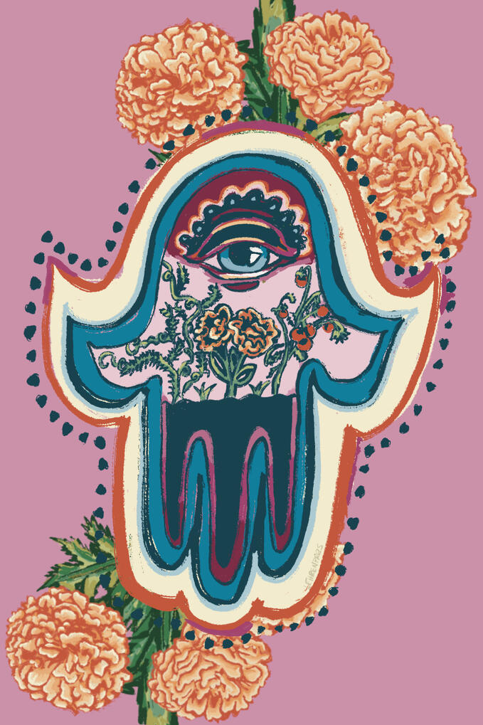 kein ayin hara - procreate illustration by Elizabeth Ehrenpreis kein ayin hara - procreate illustration by Elizabeth Ehrenpreis