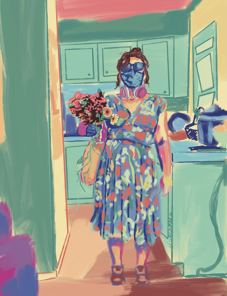 Lockdown Scavenger - Digital Illustration by Elizabeth Ehrenpreis Lockdown Scavenger - Digital Illustration by Elizabeth Ehrenpreis